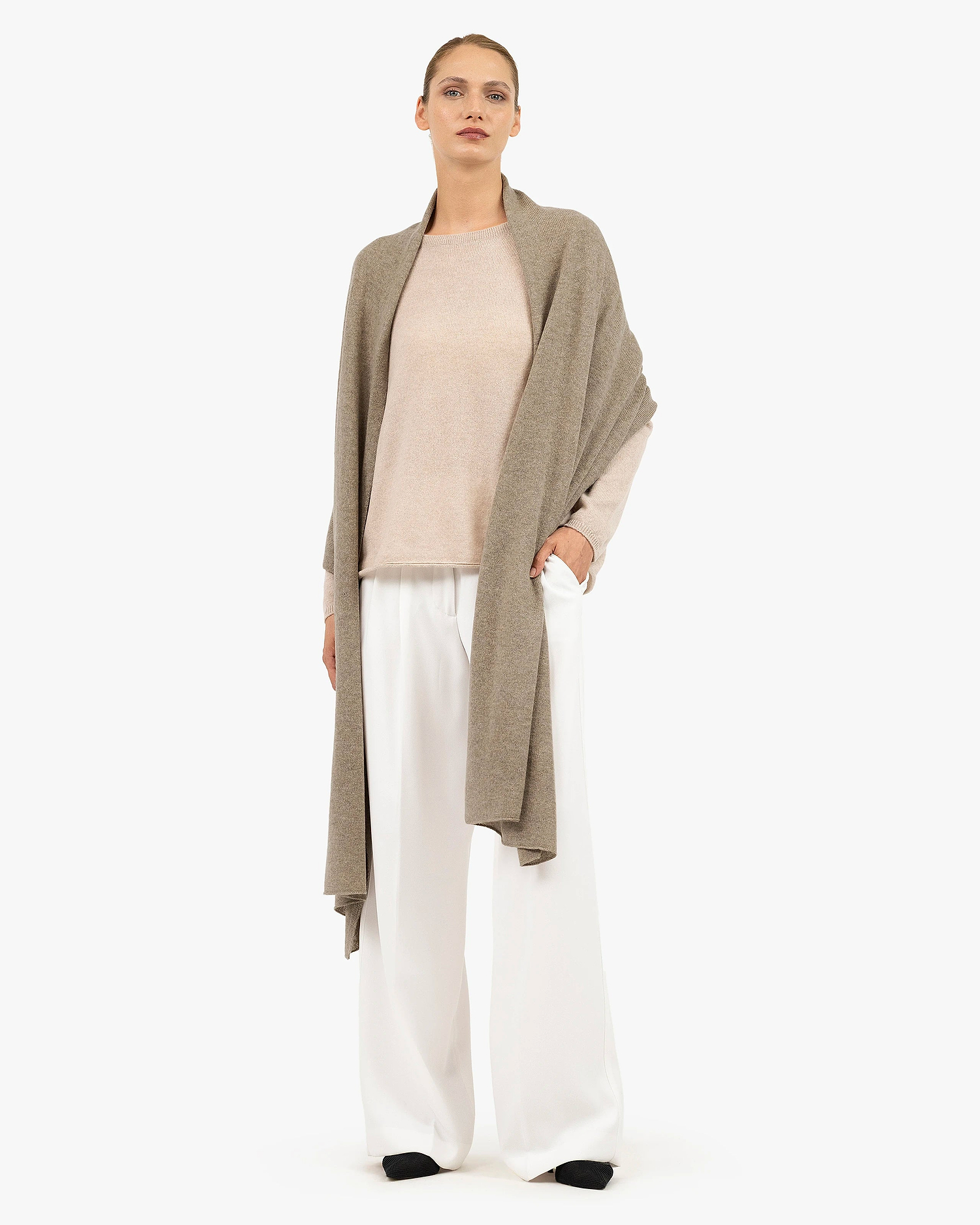 Essential Maxi Wrap - Taupe Cashmere