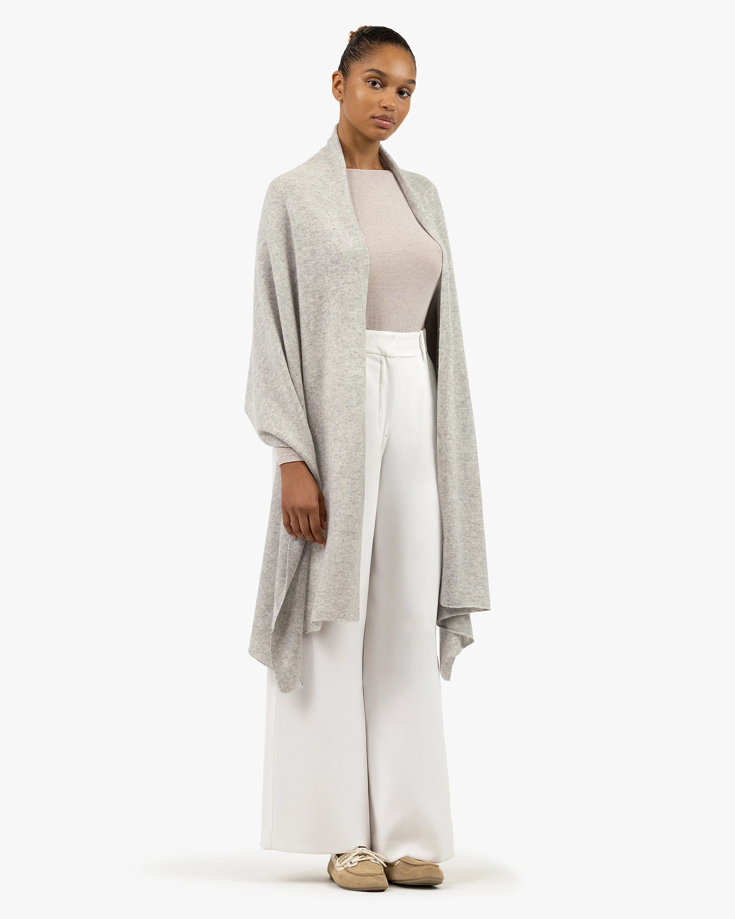 Essential Maxi Wrap - Light Grey Cashmere
