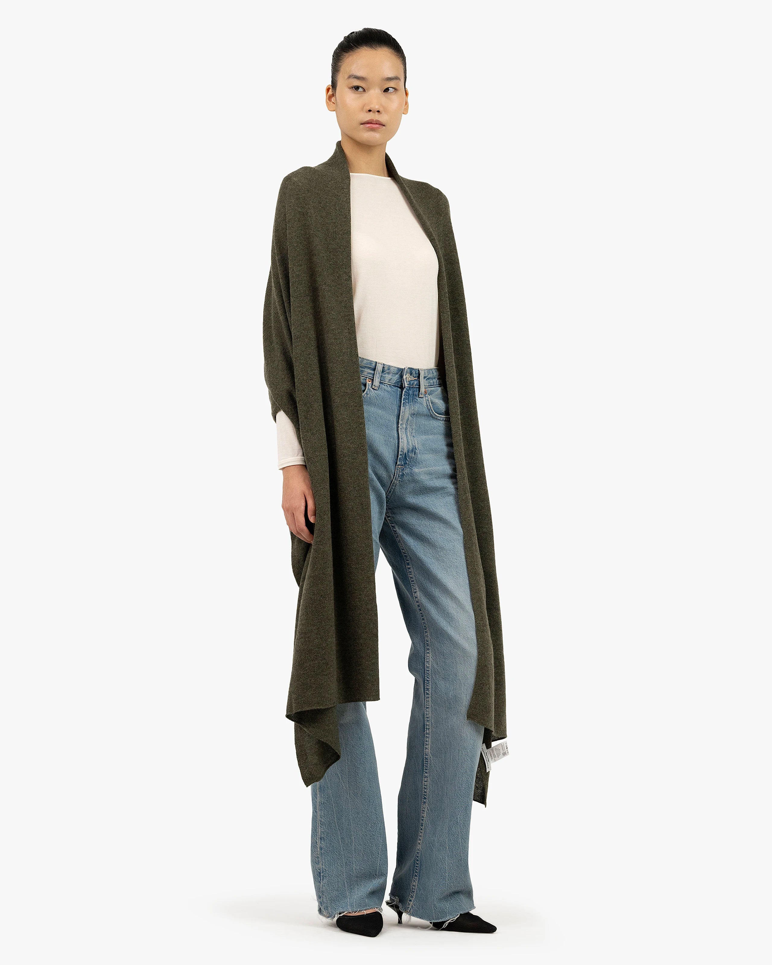 Essential Maxi Wrap - Green Cashmere