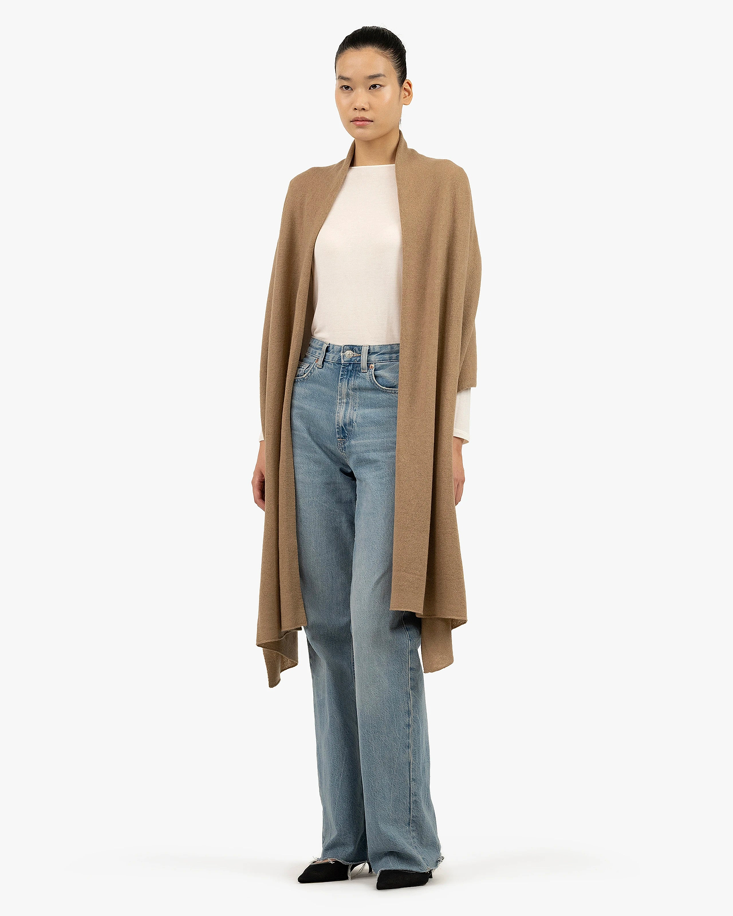 Essential Maxi Wrap - Camel Cashmere
