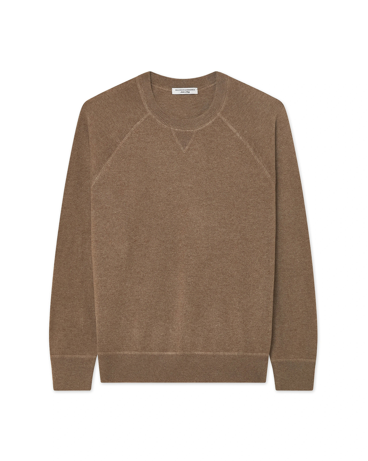 Men's Arcore Raglan Crew Neck Sweater - Light Brown Cashmere