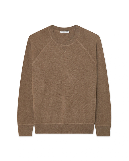 Men's Arcore Raglan Crew Neck Sweater - Light Brown Cashmere