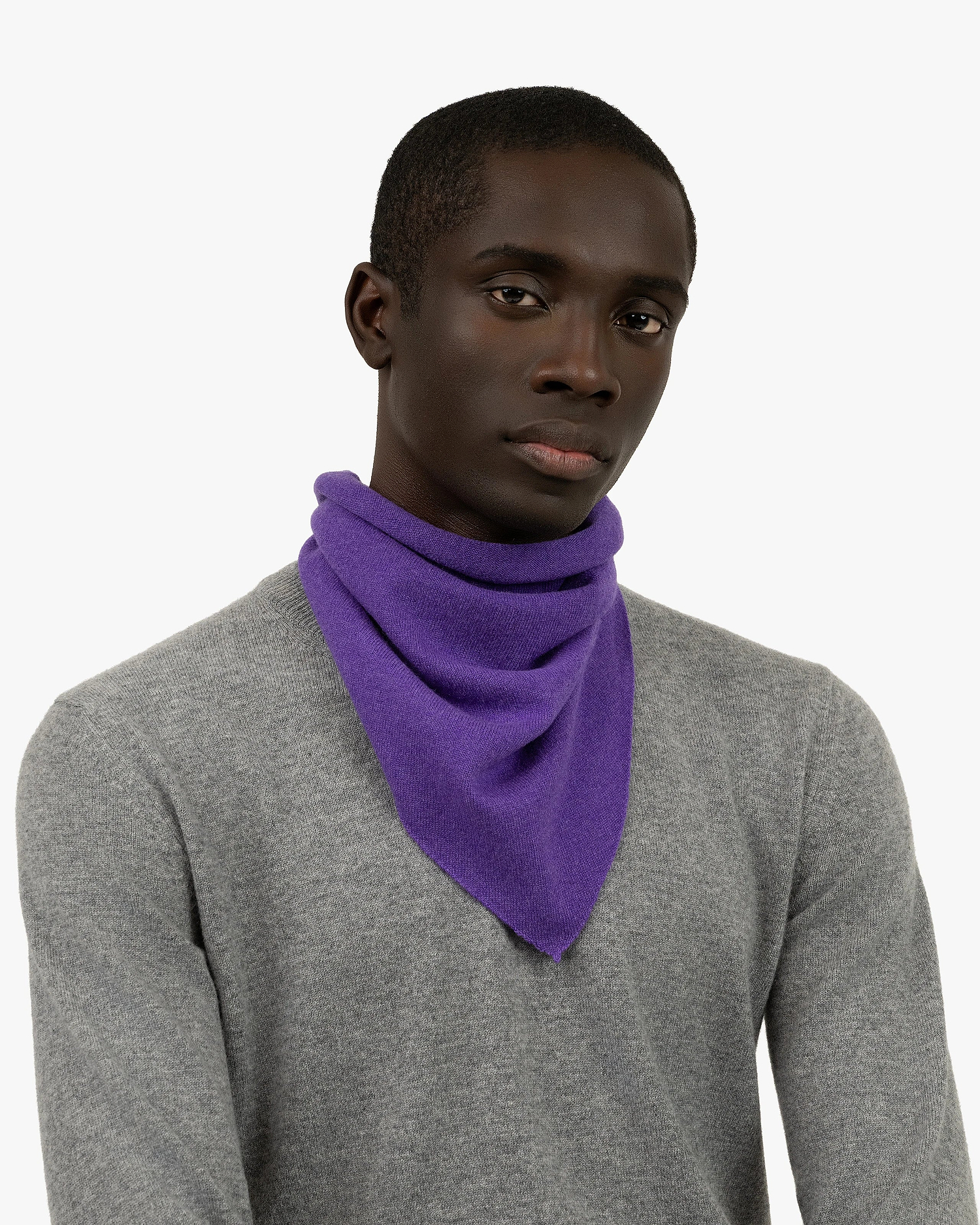 Men's Bandana Scarf - Purple Cashmere
