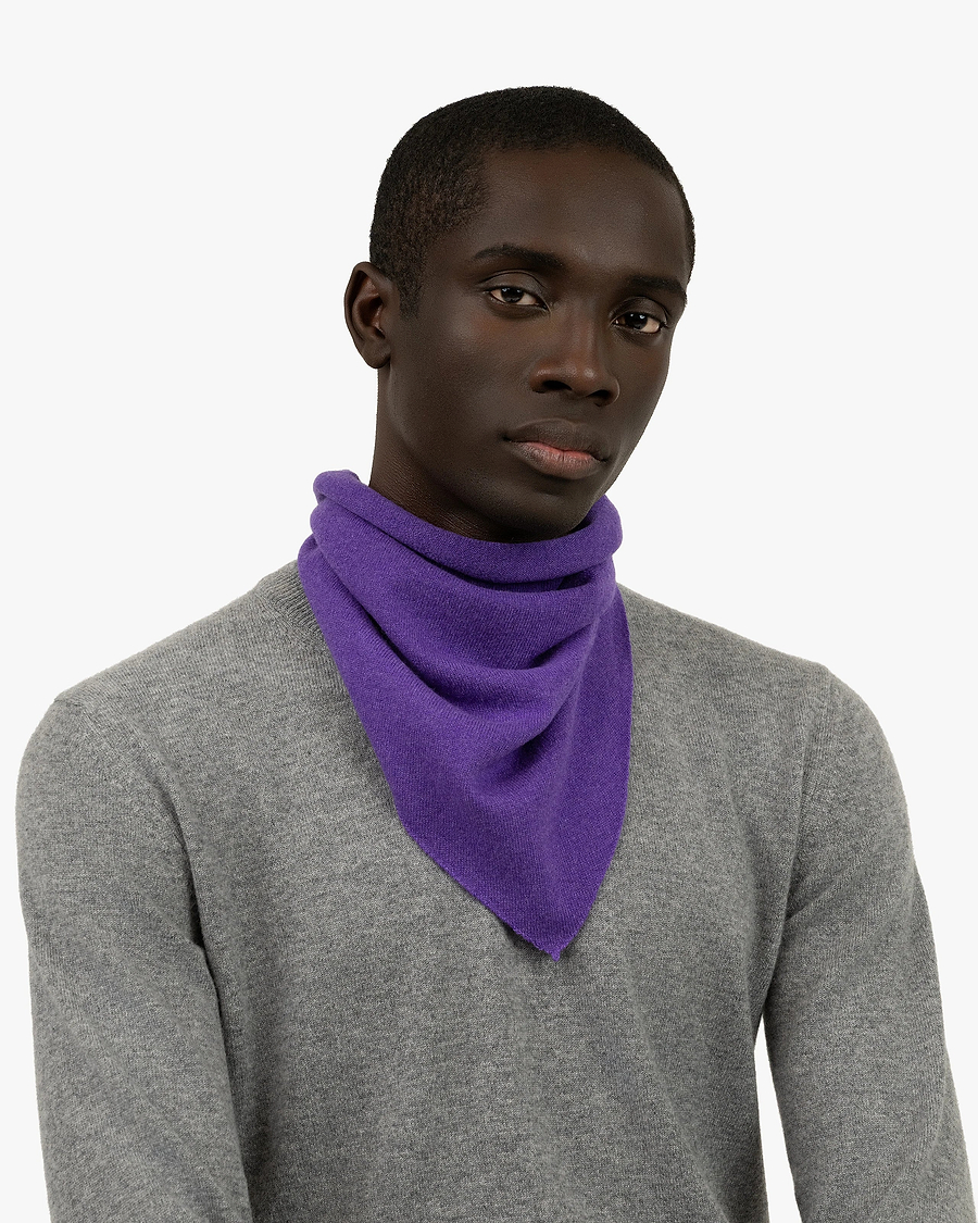 Men's Bandana Scarf - Purple Cashmere