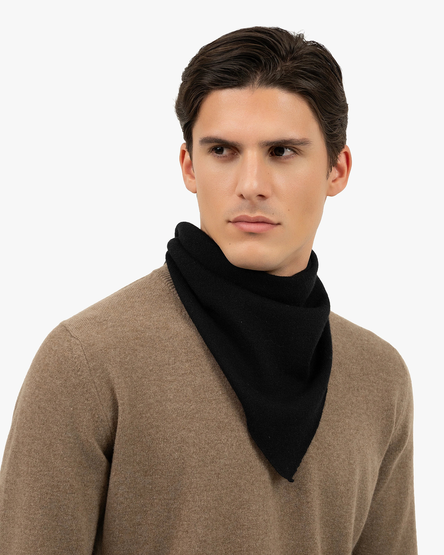 Men's Bandana Scarf - Black Cashmere