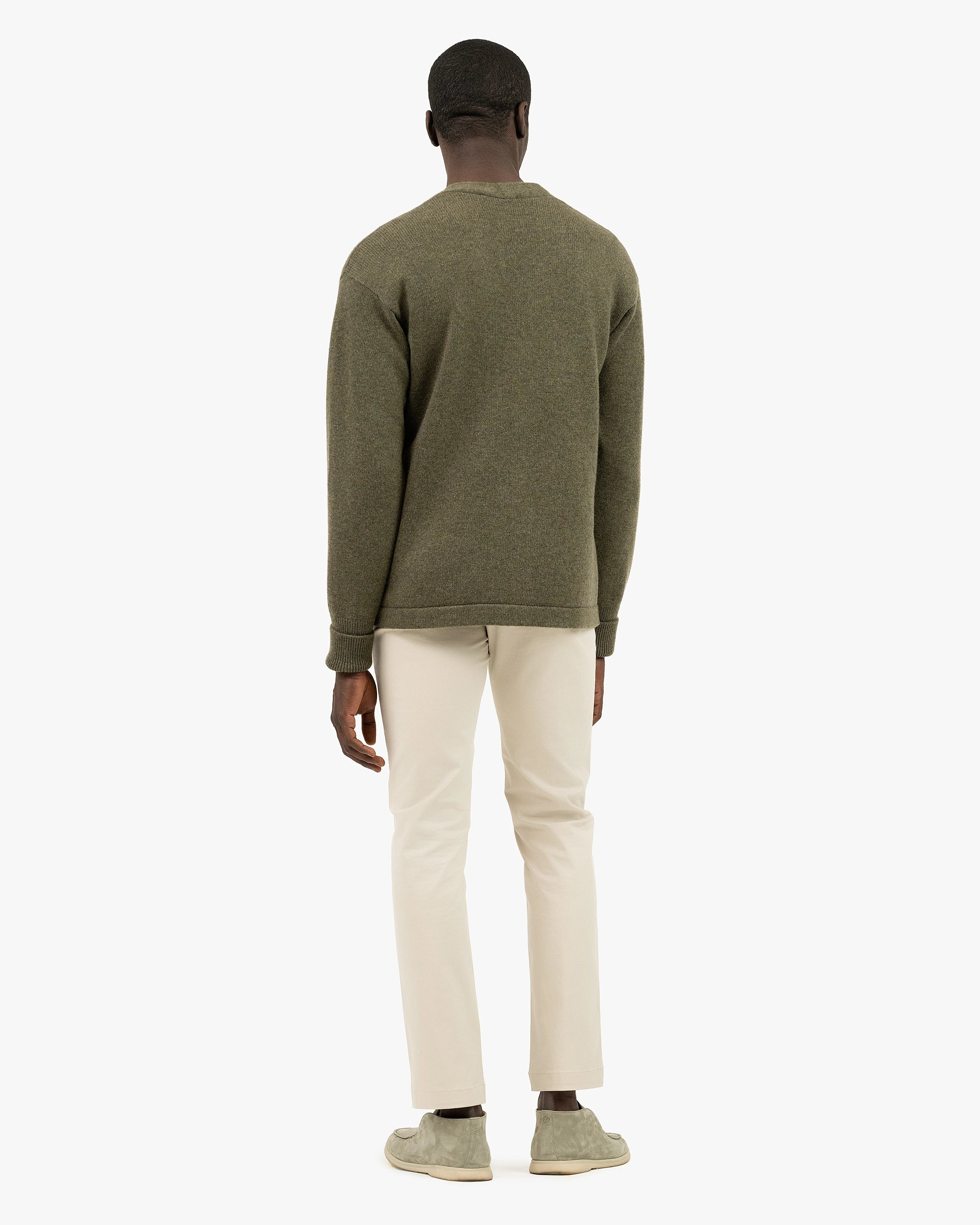 Men's Beacon Cardigan - Green Cashmere