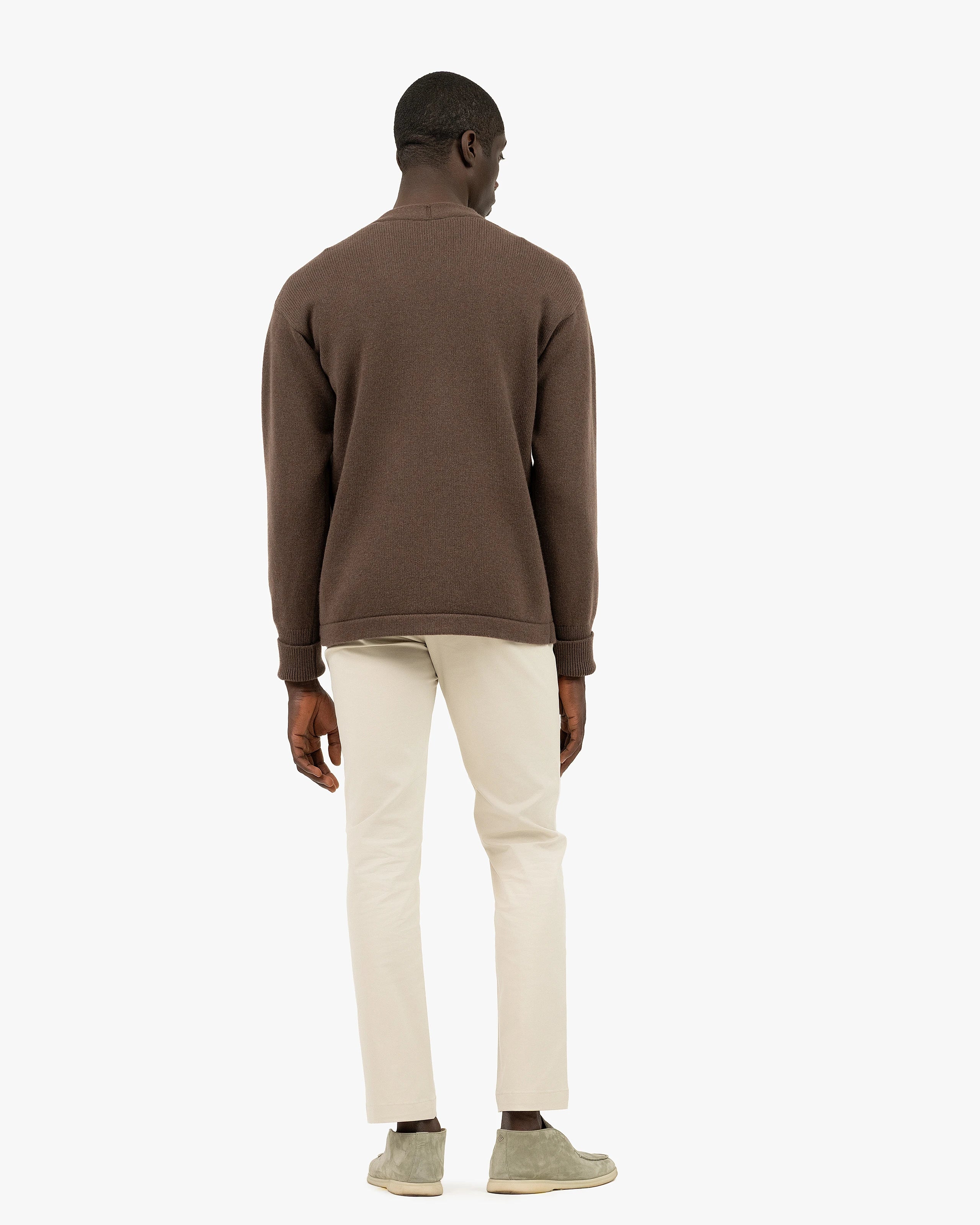 Men's Beacon Cardigan - Brown Cashmere