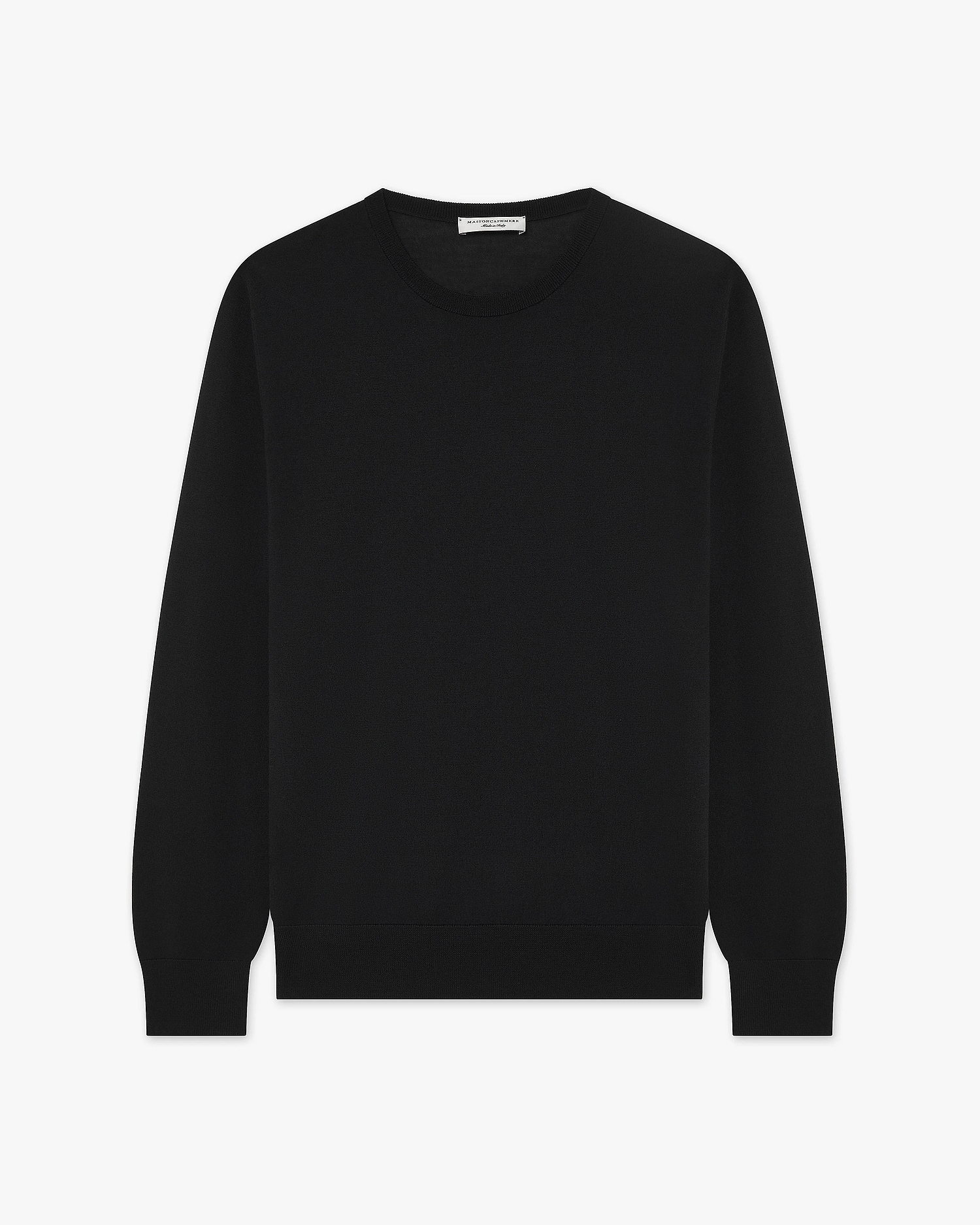 Men's Belmond Crew Neck Sweater - Black Merino Superfine