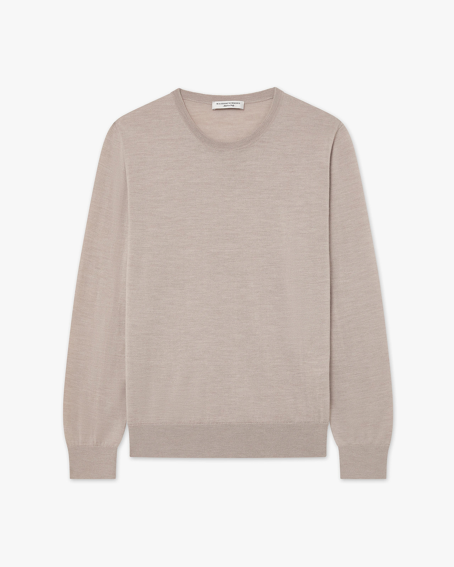 Men's Belmond Crew Neck Sweater - Beige Merino Superfine