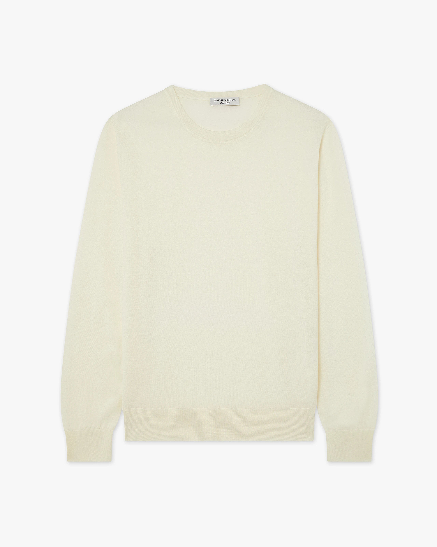 Men's Belmond Crew Neck Sweater - White Merino Superfine