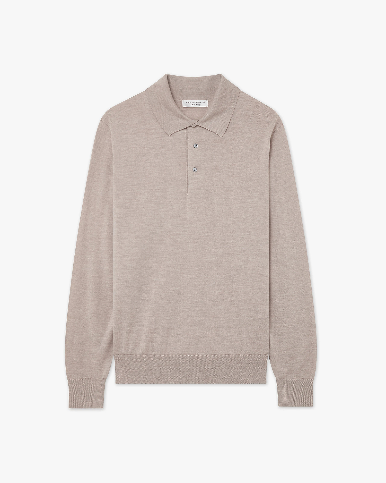 Men's Belmond Polo Sweater - Beige Merino Superfine