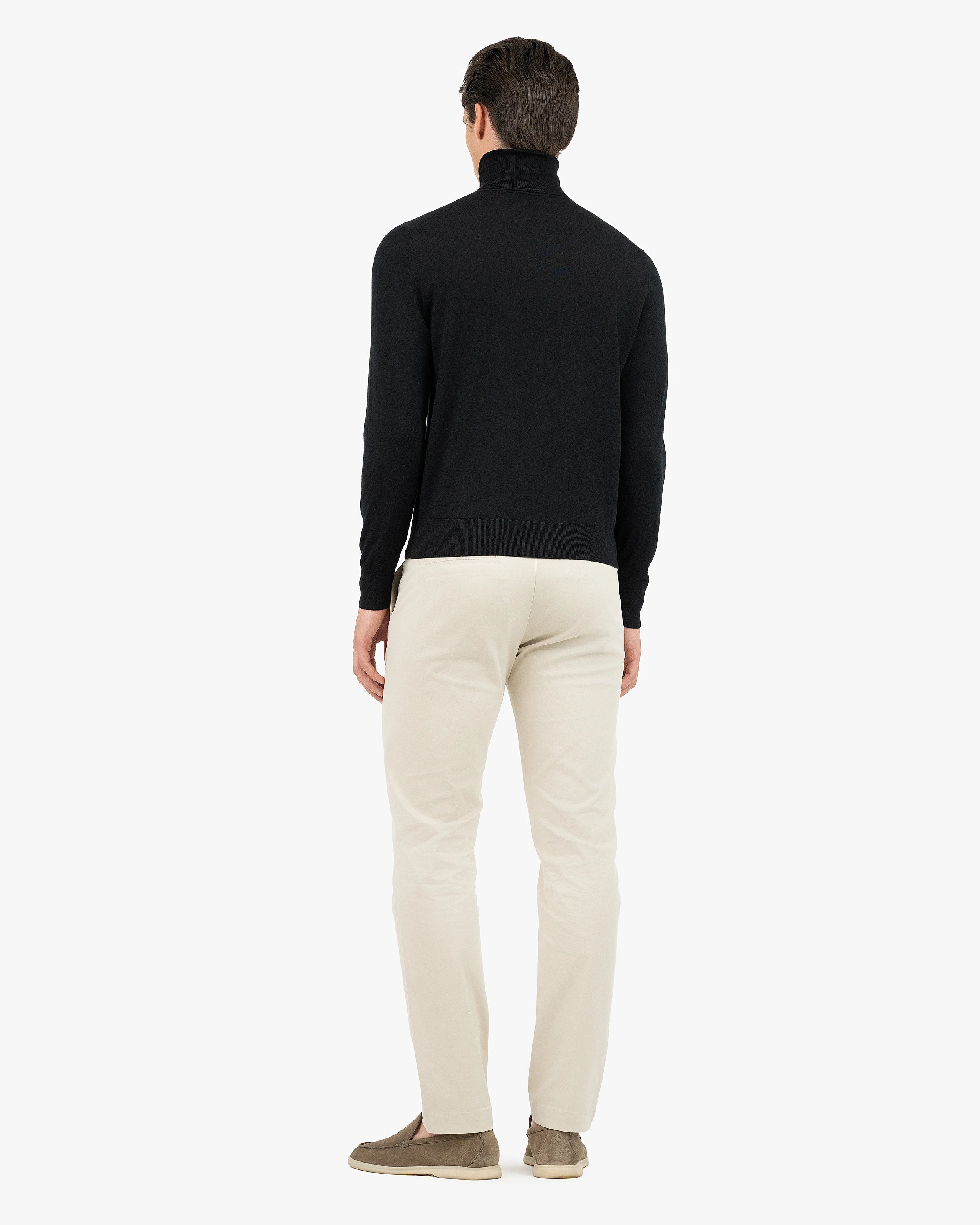 Men's Belmond Turtleneck Sweater - Black Merino Superfine