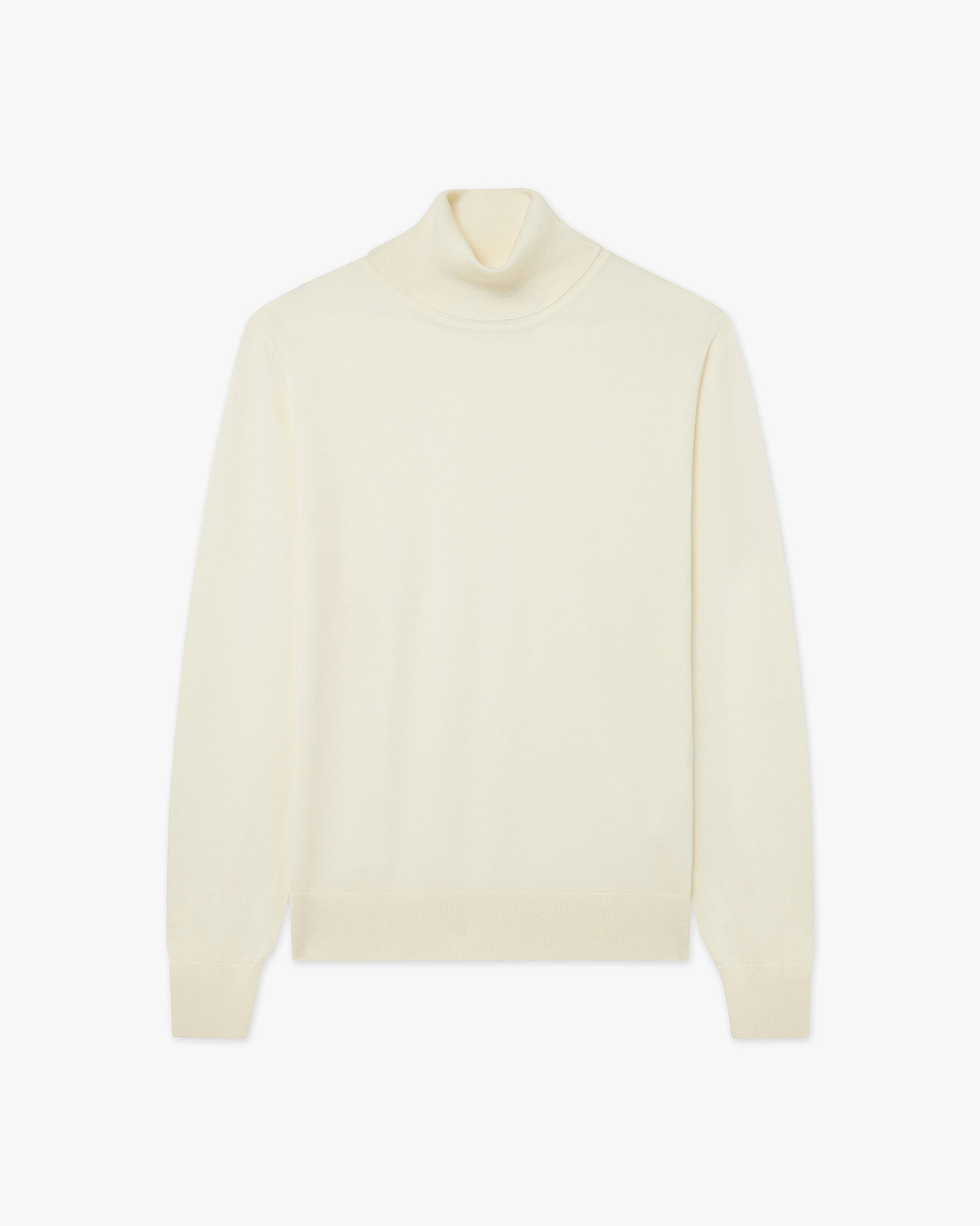 Men's Belmond Turtleneck Sweater - White Merino Superfine