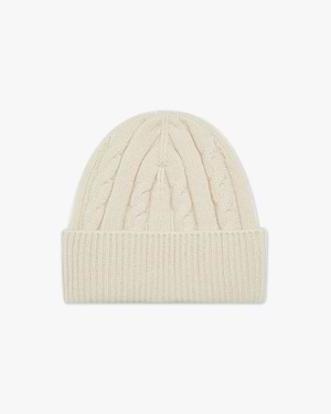 Men's Cable Knit Hat - White