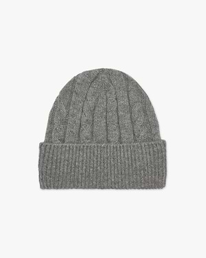 Men's Cable Knit Hat - Medium Grey