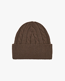 Men's Cable Knit Hat - Brown