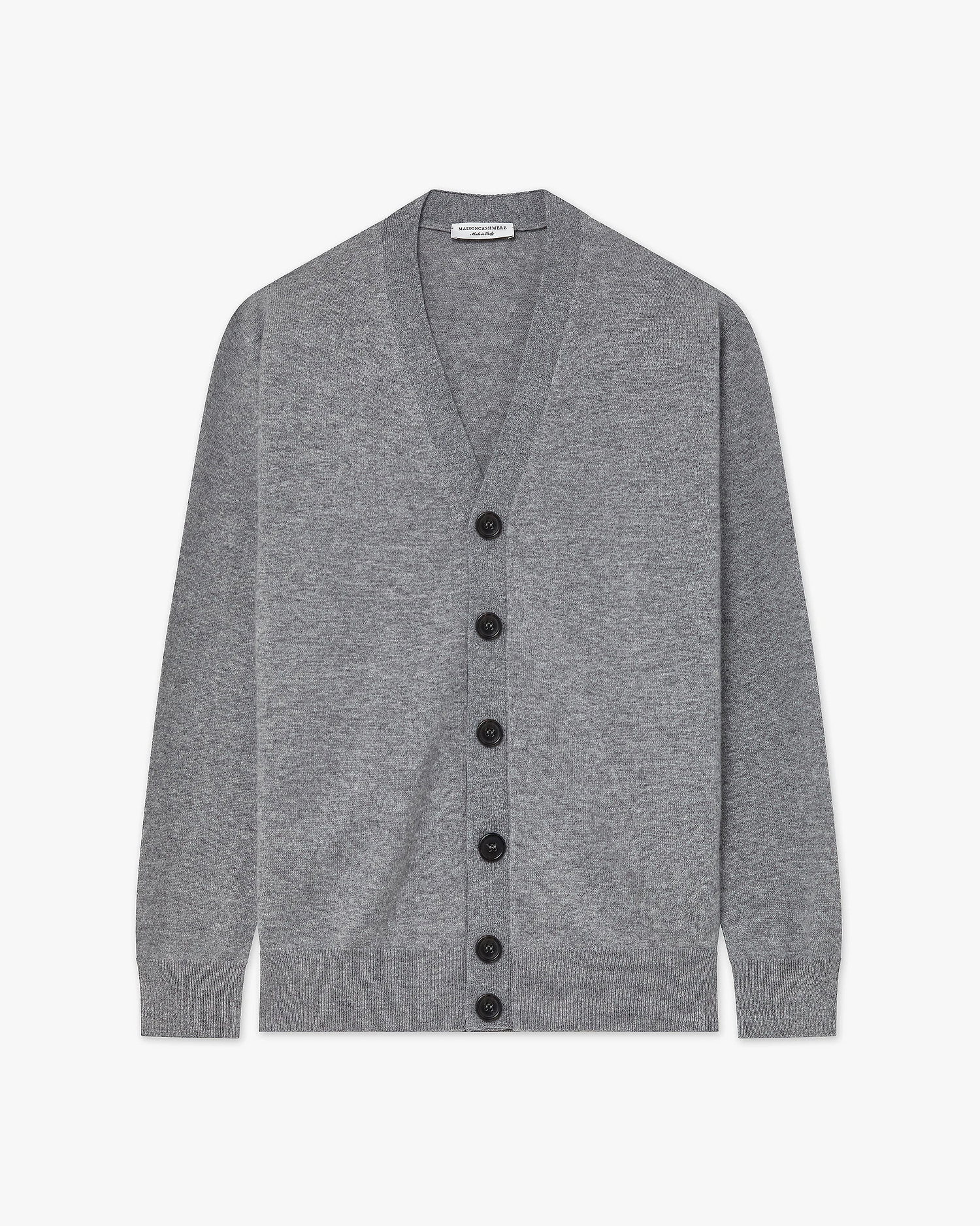 Men's Classic Cardigan - Medium Grey Cashmere