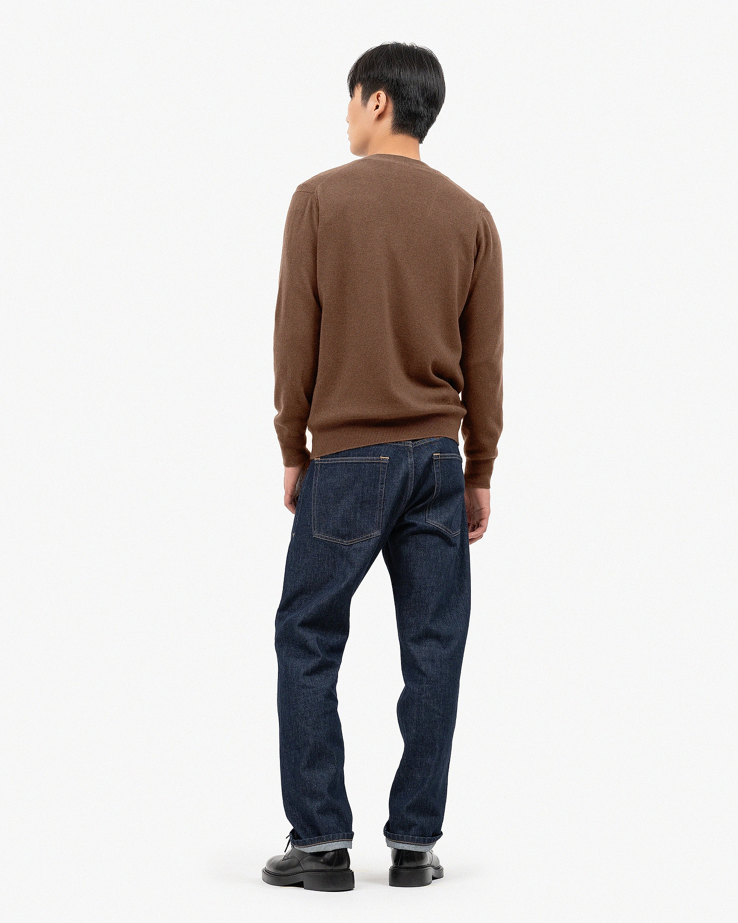 Men's Classic Cardigan - Brown Cashmere