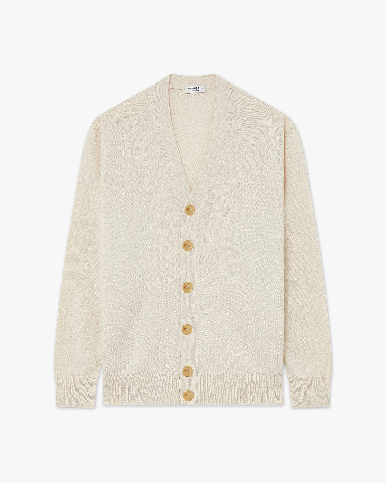 Men's Classic Cardigan - Light Beige Cashmere