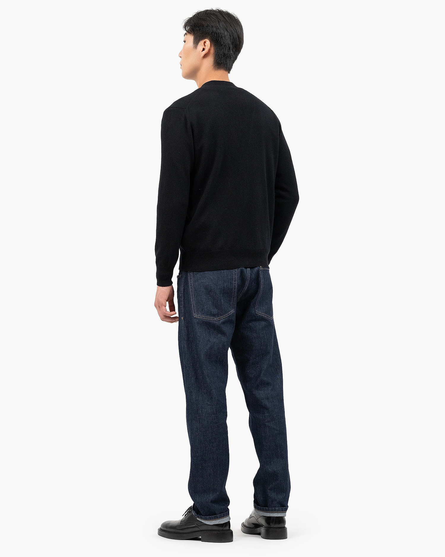 Men's Classic Cardigan - Black Cashmere