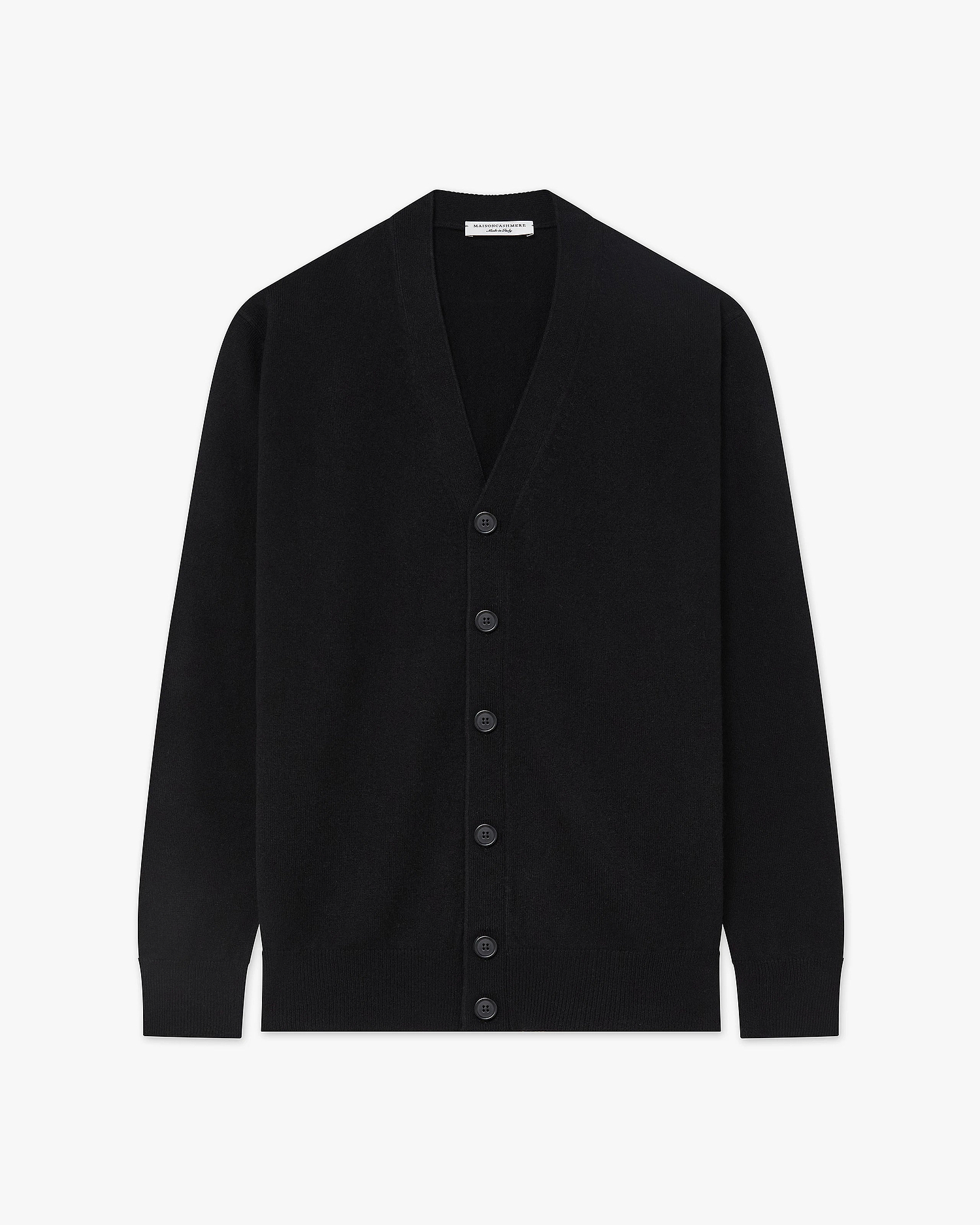 Men's Classic Cardigan - Black Cashmere