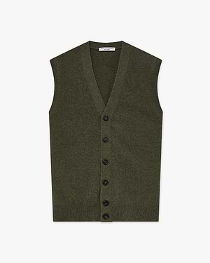 Men's Classic Cardigan Vest - Green