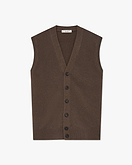 Men's Classic Cardigan Vest - Brown