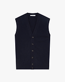 Men's Classic Cardigan Vest - Night Blue