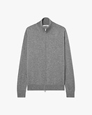 Cardigan Zip Classic Uomo - Grigio Medio