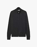 Cardigan Zip Classic Uomo - Grigio Scuro