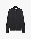 Cardigan Zip Classic Uomo - Grigio Scuro