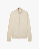Cardigan Zip Classic Uomo - Beige Chiaro