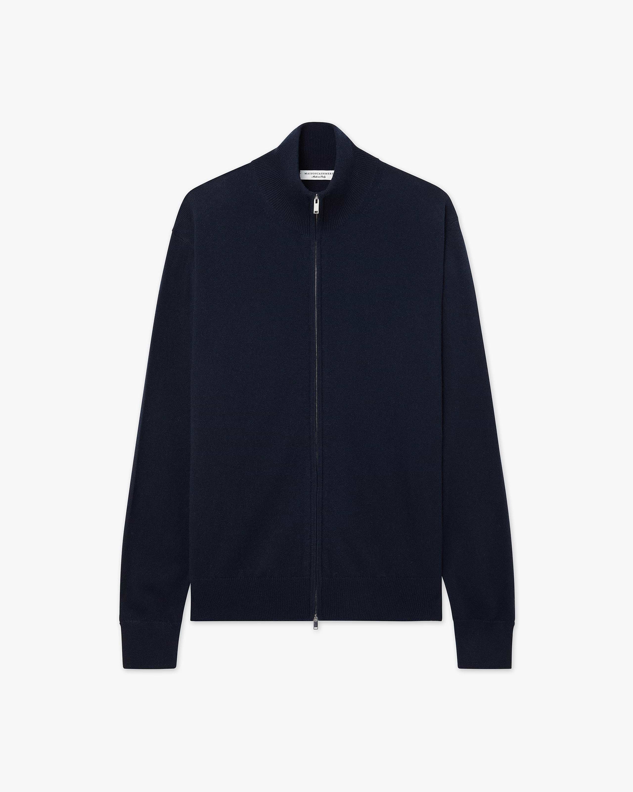 St. Christopher カーディガン 48 mens-cashmere-classic-zip-