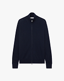 Cardigan Zip Classic Uomo - Blu Scuro