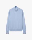 Cardigan Zip Classic Uomo - Celeste