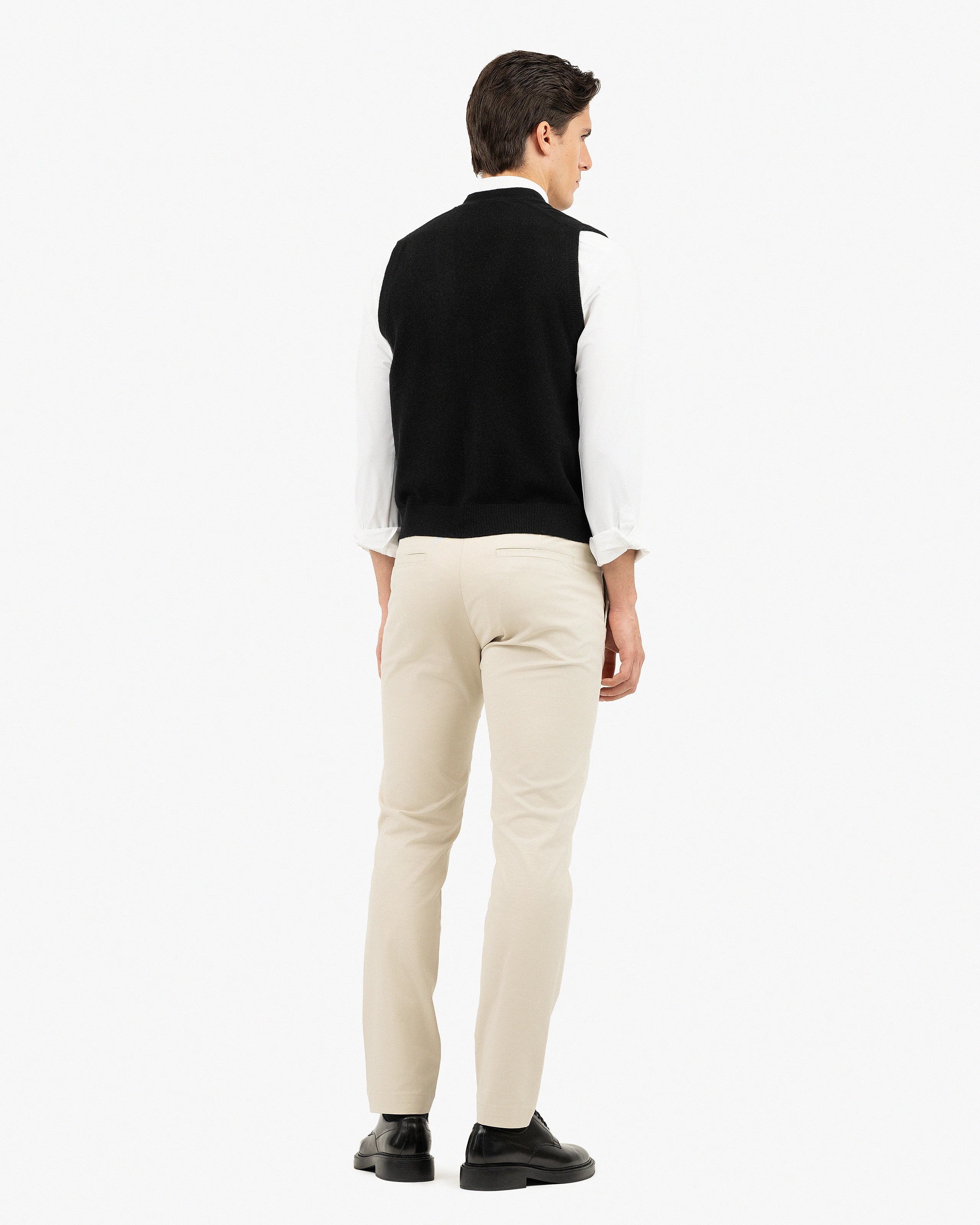 Men's Sevile Cardigan Vest - Black Cashmere