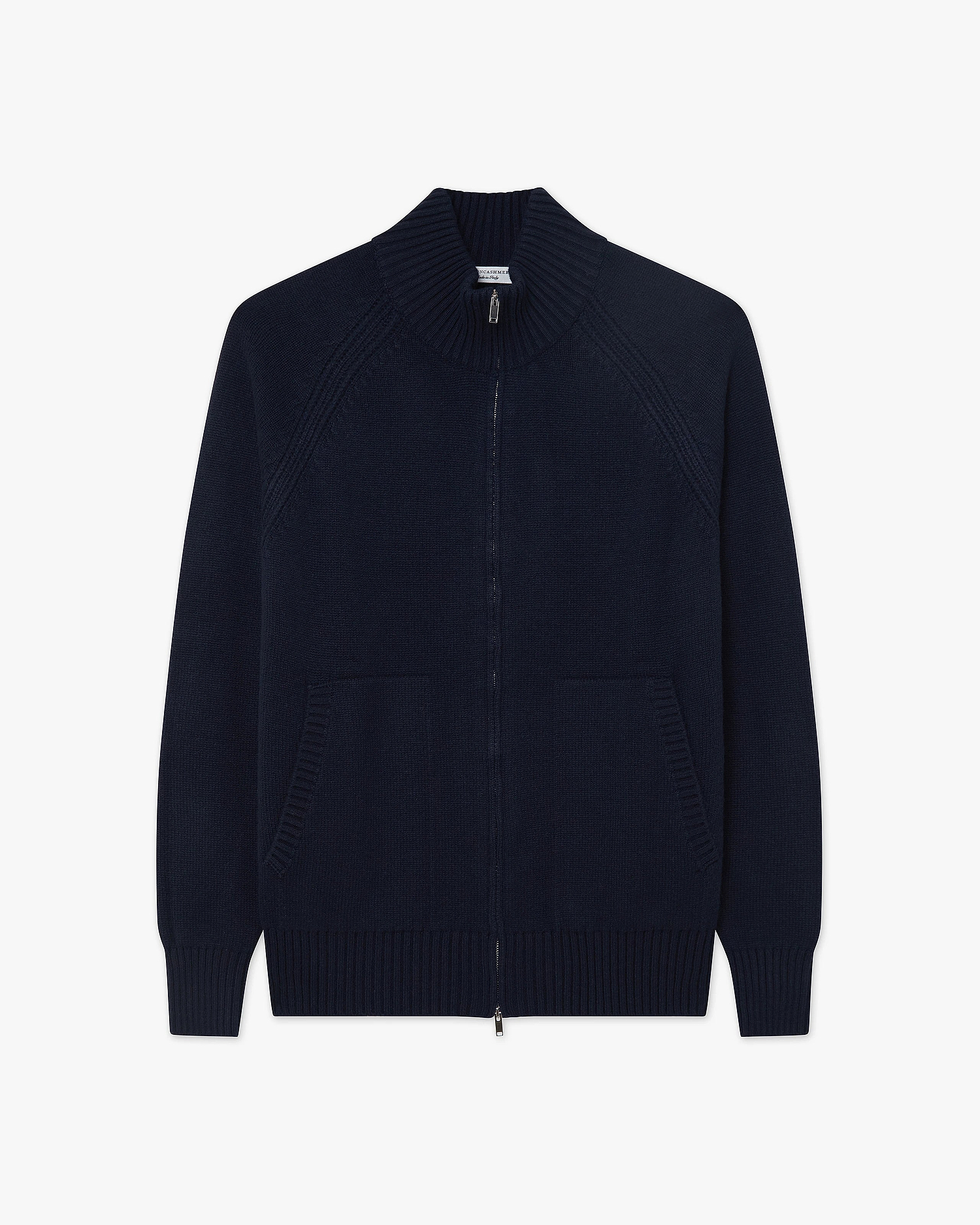 Men's Ampezzo Zip Cardigan - Night Blue Cashmere