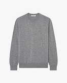 Classic Rundhalspullover Herren - Mittelgrau