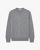 Classic Rundhalspullover Herren - Mittelgrau