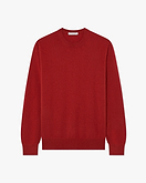 Classic Rundhalspullover Herren - Rot