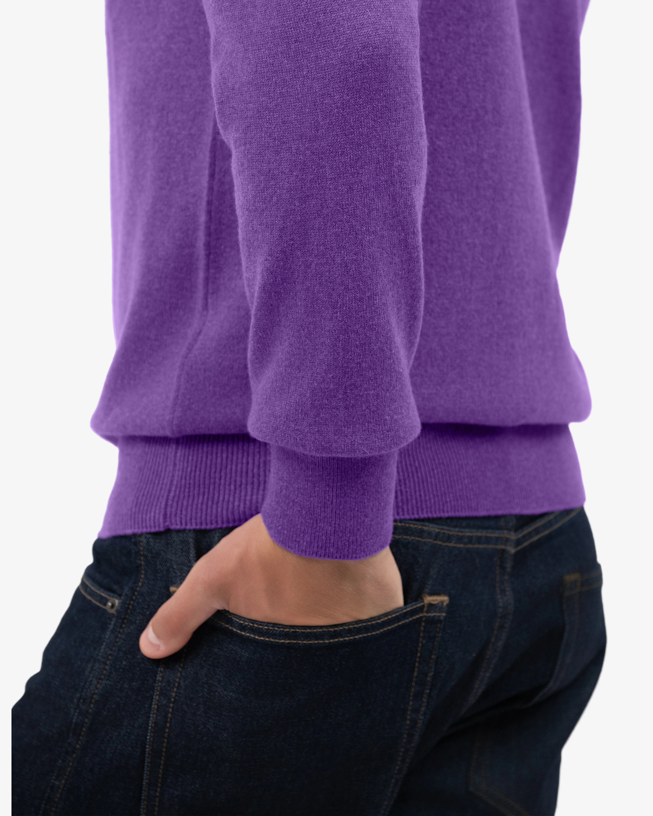 Men's Classic Crew Neck Sweater - Purple Cashmere