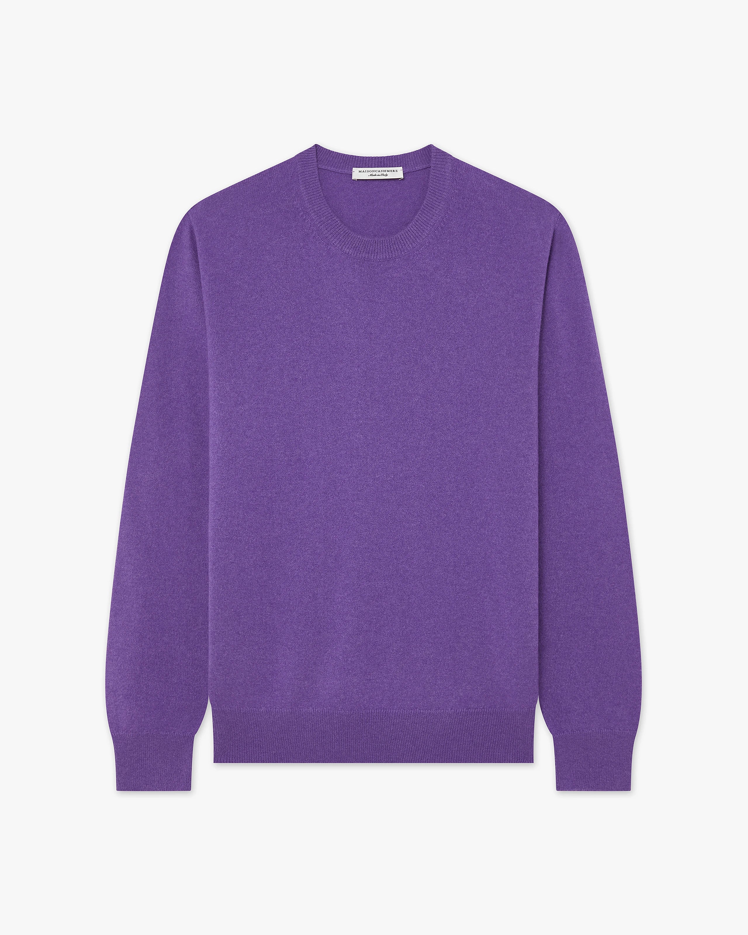 Men's Classic Crew Neck Sweater - Purple Cashmere