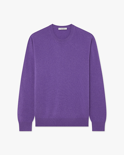 Men's Classic Crew Neck Sweater - Purple Cashmere