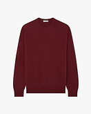 Classic Rundhalspullover Herren - Bordeaux