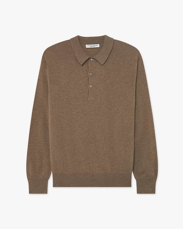 Pull Polo Classic Homme - Brun Clair