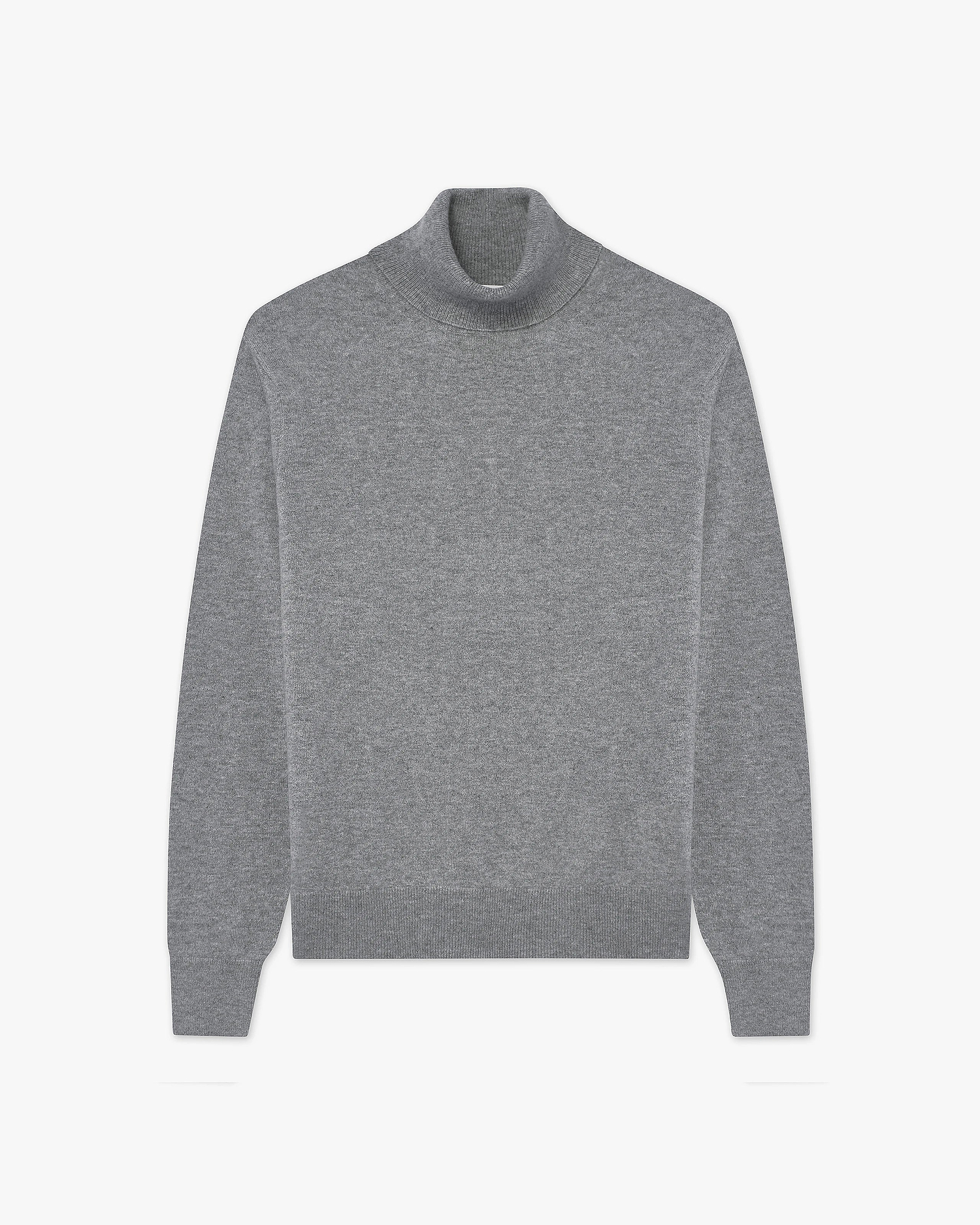 Men's Classic Turtleneck Sweater - Medium Grey Cashmere