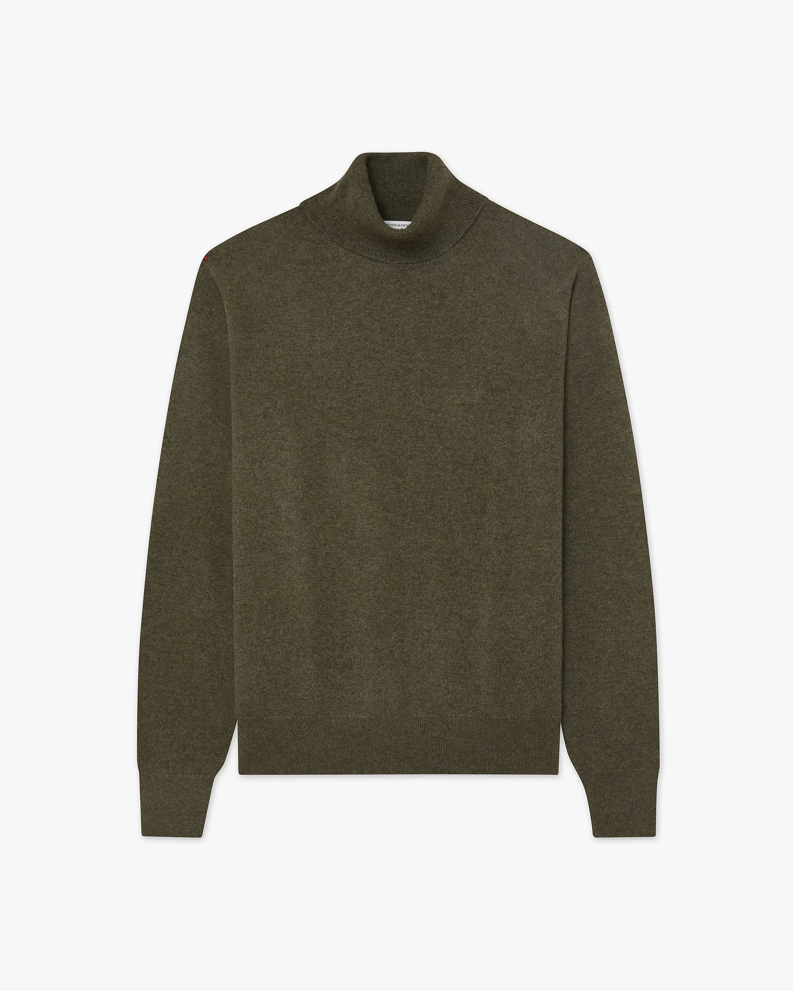 Men's Classic Cashmere Turtleneck Sweater - Green | MaisonCashmere