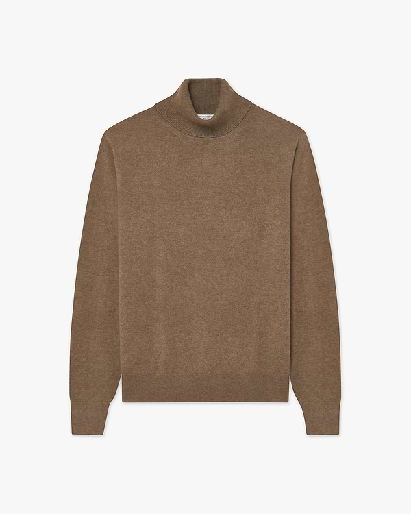 Classic Rollkragenpullover Herren - Hellbraun