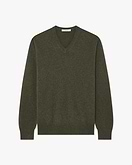 Classic V-Ausschnittpullover Herren - Grün