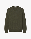 Pull Col V Classic Homme - Vert